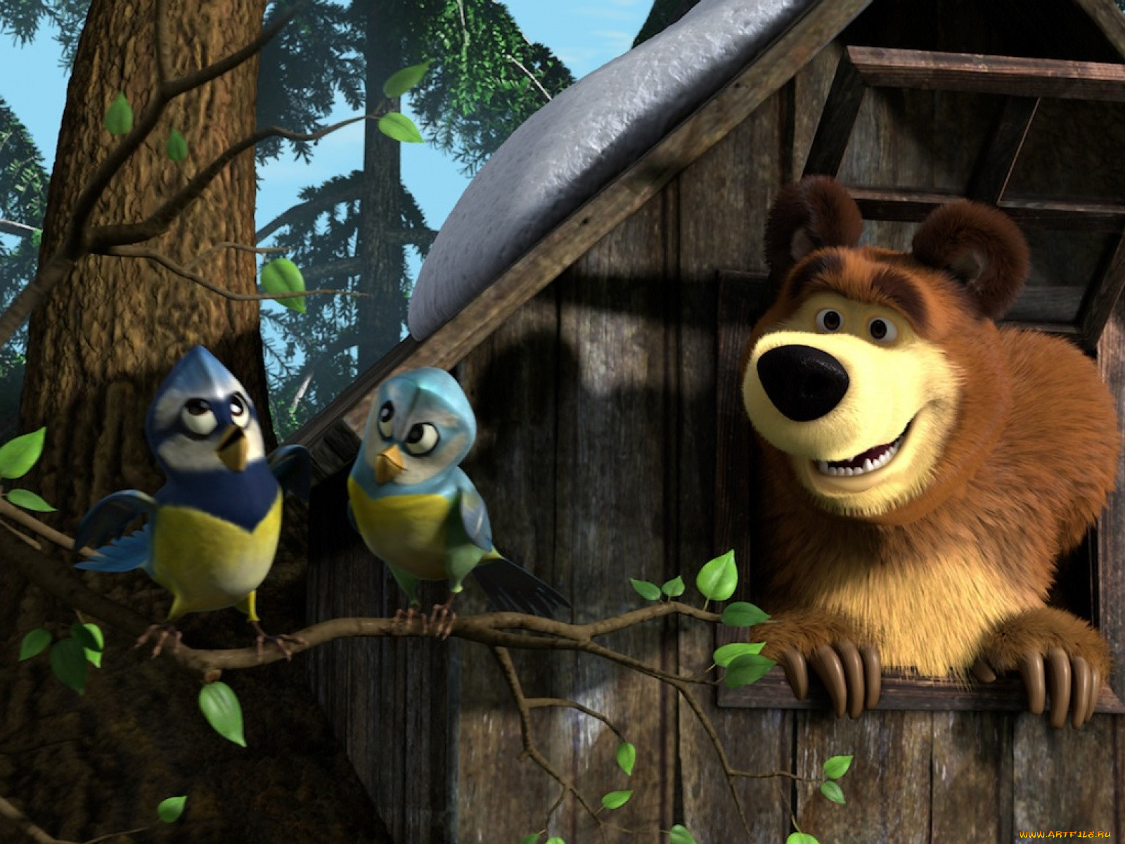 Маша птички пели. Маша и медведь. Маша и медведь кадры из мультфильма.